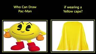 Who Can Draw Pac Man If Wearing A Yellow Cape? Namco Video Game Character Request #drawing