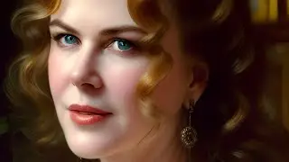 most beautiful Nicole Kidman portrait ai generatortied