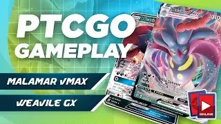 Malamar VMAX / Weavile GX Deck - PTCGO Gameplay (Rebel Clash)