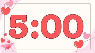 5 Minute Valentine's Day Letter Timer (Fun Bells Alarm at End, No Music)