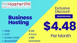 Get Business Hosting per Month | Step-by-Step Tutorial | HosterPK 💻