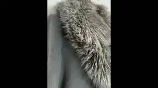 Elie Tahari Fox-Fur-Trim Wrap Coat in Gray - Luxurious Winter Wear