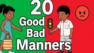 20 Good Manners & Bad Manners 🚦 | Easy Learning for Kids & Toddlers