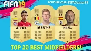 FIFA 19 | TOP 20 BEST MIDFIELDERS RATING PREDICTION!! | FT. POGBA, MODRIC, DE BRUYNE...etc