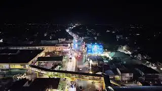 Вилласис, Пангасинан | Праздничные ночные огни с видом с дрона
