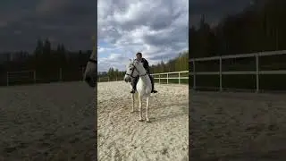 This is my husband and he's on a horse