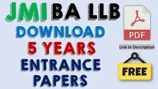 Download Ba LLB Jamia Previous 5 Years Question Papers For Free and Syllabus Info |  (FREE)