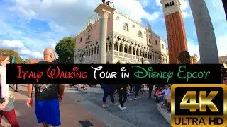 4K60 UHD Italy Walking Tour Disney Epcot World Showcase - 2019