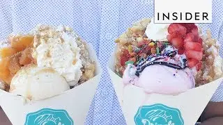 Funnel Cake Ice Cream Cone