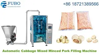 Automatic packaging machine for meat stuffing | minced pork meat pouch  filling machine
