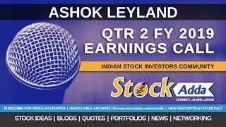 Ashok Leyland Ltd Investors Conference Call Qtr2 FY19