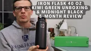 Iron Flask 40 oz Kiwi Green Unboxing & Midnight Black 5-Month Review