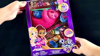 Polly Pocket Sloth Family 2-in-1 Purse Compact ASMR Unboxing & Fun Surprises!