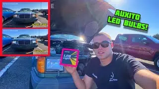 Auxito LED Headlight Bulbs on Mercedes W124 Review! COUPON CODE: VITOSGARAGE