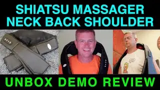 Shiatsu Massager Shoulder Back Neck 4D with Heat by Cotsoco Demo Review Unboxing