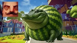 Hello Neighbor - My New Neighbor Glorbo Fruttodrillo Act 2 Trampoline Gameplay Walkthrough