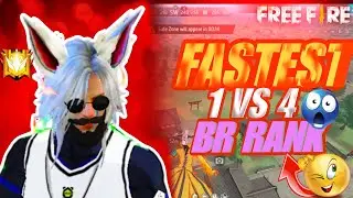 ⚡ Fastest 1v4 BR Ranked Match in India 🇮🇳 | INSANE Win 🤯🔥