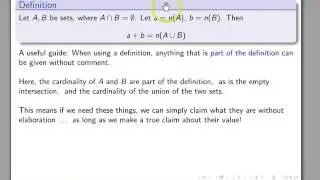 Addition (Set Definition)