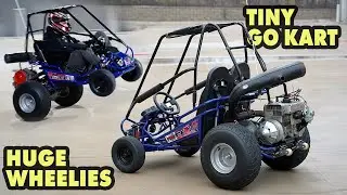 TINY KID'S GO KART with a SNOWMOBILE ENGINE is a Wheelie Monster!