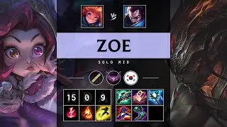 Zoe Mid vs Yasuo: Perfect KDA, Legendary - KR Master Patch 14.20