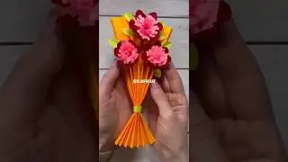 Букет для мамы на 8 марта #papercraft #craftsforbeginners #поделкасвоимируками
