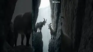 Goats vs Nature&rsquo;s Challenges Mountain Climbing Fails  #goat   #babygoats  #goatclimbing  #mountains