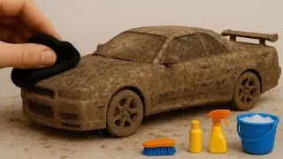 Super Realistic Cleaning of a 1:24 Nissan Skyline GT-R After an Extreme Mud, Water & Dirt Challenge