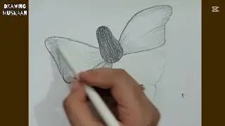 How to Draw A Girl with her Back Turned Butterfly wings Easy Drawing || Girl Drawing for beginners 