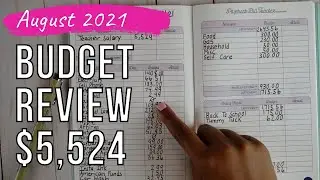 August Budget Review | July Paycheck | |Real Numbers | $5,524 Single Mom Income | Zero-Based Budget
