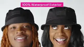 Hairbrella Satin Lined Cap, Waterproof Bucket Hat Demo
