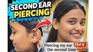 Got my second earing piercing || Did it hurt ??🥲#vlog #piercing