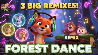 Forest Animal Dance Party! 🦊 Hoot Hop Yip Buzz!  Kids Dance & Sing Along