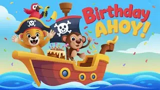 🏴&zwj;☠️ Pirate Party Ahoy! | 3D Kids Birthday Song | Toons World Nursery Rhyme 🎂🎶