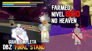 DBZ FINAL STAND GUIA COMPLETA FARMEO DE EXPERIENCIA