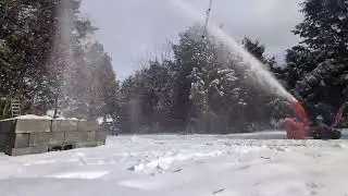 Benchmark tracked snowblower 420cc 2025 in super wet snow  