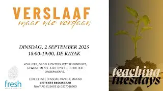 Teaching Tuesday - Verslaaf, Maar nie verslaan