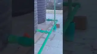 roof top water tanks and the pressure booster pump installation