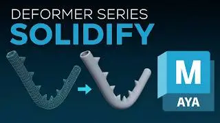 Maya Solidify Deformer Beginner Tutorial! EP 6 Deformer Series!
