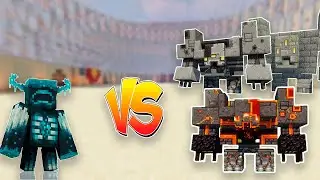 WARDEN vs Netherite  Monstrosity, Redstone Mostrosity, Reanimated Temple