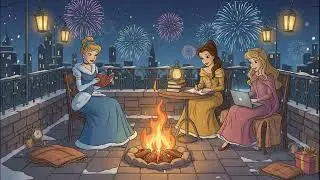 Disney Princess Night Reading & Writing 📖✨ Lofi Beats for Deep Focus, Study & Calm Work