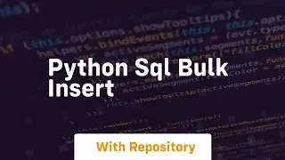python sql bulk insert