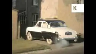 Early 1960s Durham UK, Driving, Road Trip, Colour Home Movie Archive Footage