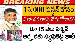 ఏపీలో 15 వేల పెన్షన్ ఎలా పొందాలిHow to apply for AP PENSION scheme 15,000 pension  phc pension AP CM