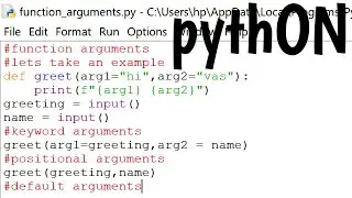 function arguments in python