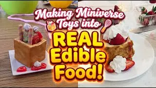 Making Miniverse Toys into REAL Edible Food! #cooking #funny #minivlog