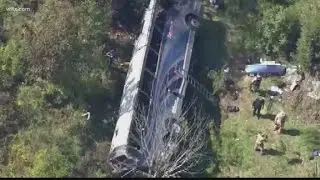 Bus carrying high school students to band camp crashes, killing 2 and seriously injuring others