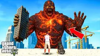 GTA V : Franklin & ShinChan⚡Escape Biggest Lava Volcano Titan VS Avengers GTA 5 In Telugu