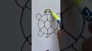 Easy cute tortoise drawing #kidslearning #kidsvideo #circledrawing