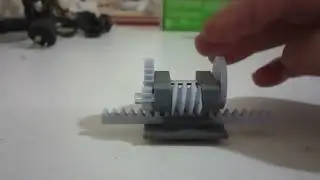 Worm-rack drive 2 - rotation to linear motion - 3D printed - from thang010146 CAD animation