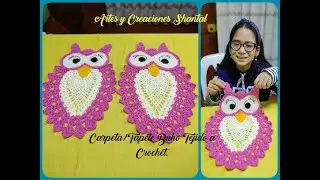 Carpeta/Tapete Buho Tejido a Crochet.